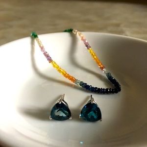 London Blue Topaz Studs